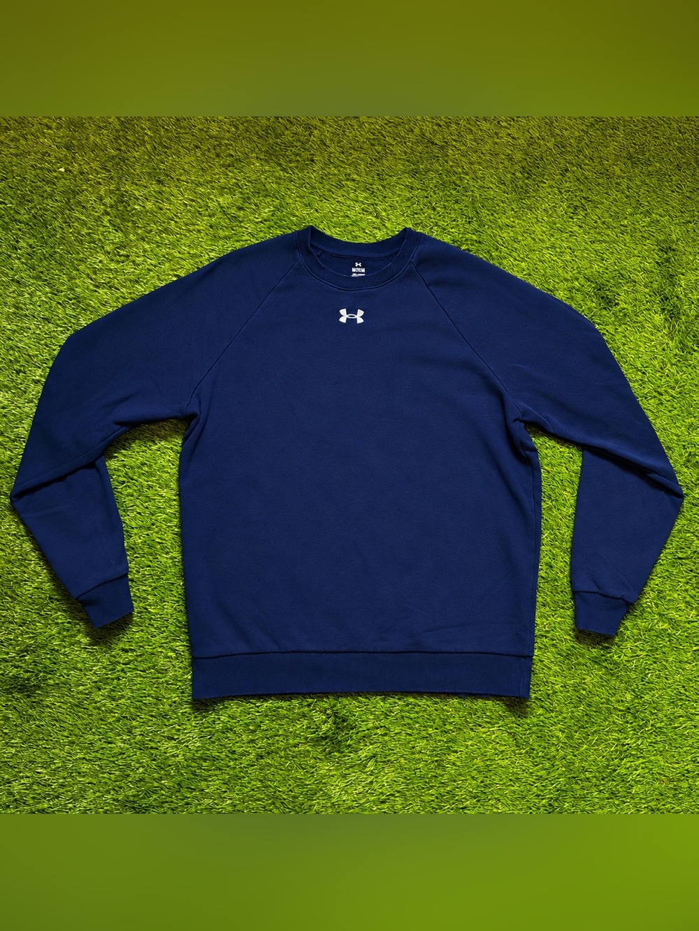 Under Armour Navy Crewneck Sweatshirt Blue Medium